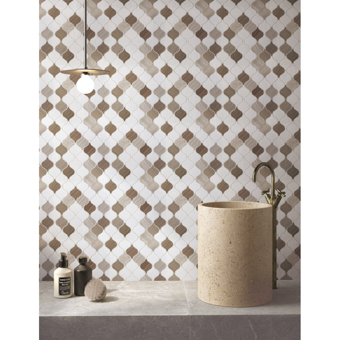 2.5" x 3" Marble Arabesque Mosaic Wall & Floor Tile ES Stone 