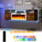 Alazik Floating TV Stand with 36" Electric Fireplace-974964563