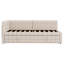 Lit de jour rembourré en L avec couchette escamotable et ports USB-114217334