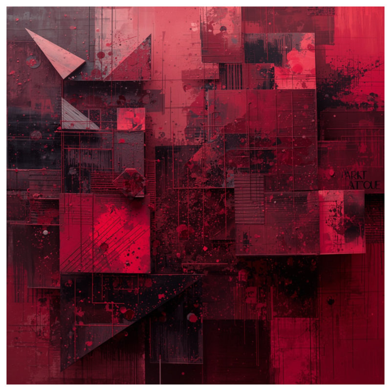 Coussins décoratifs Red Abstract, 18 x 18 pouces