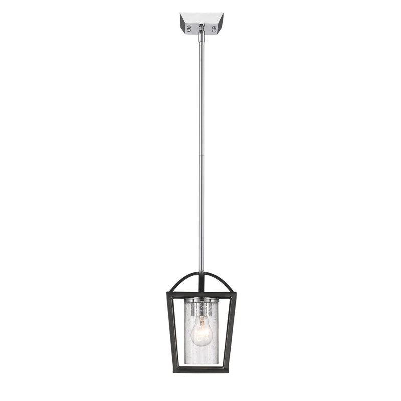 Luminaire suspendu géométrique 1 lumière Skegness, Chrome
