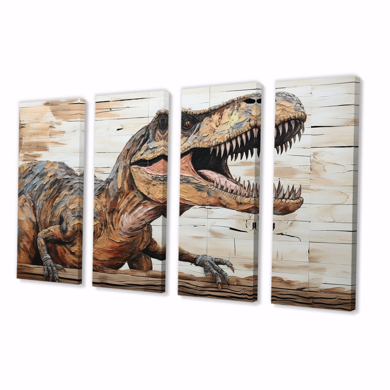 Ensemble d'art mural brun 4 pièces, H 28 po x l 48 po