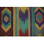 Tapis multicolore à rayures multicolores 8 x 10 de style tribal unique