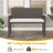 2-Person Patio Loveseat w/ Removable Seat Cushion Metal Frame Backrest