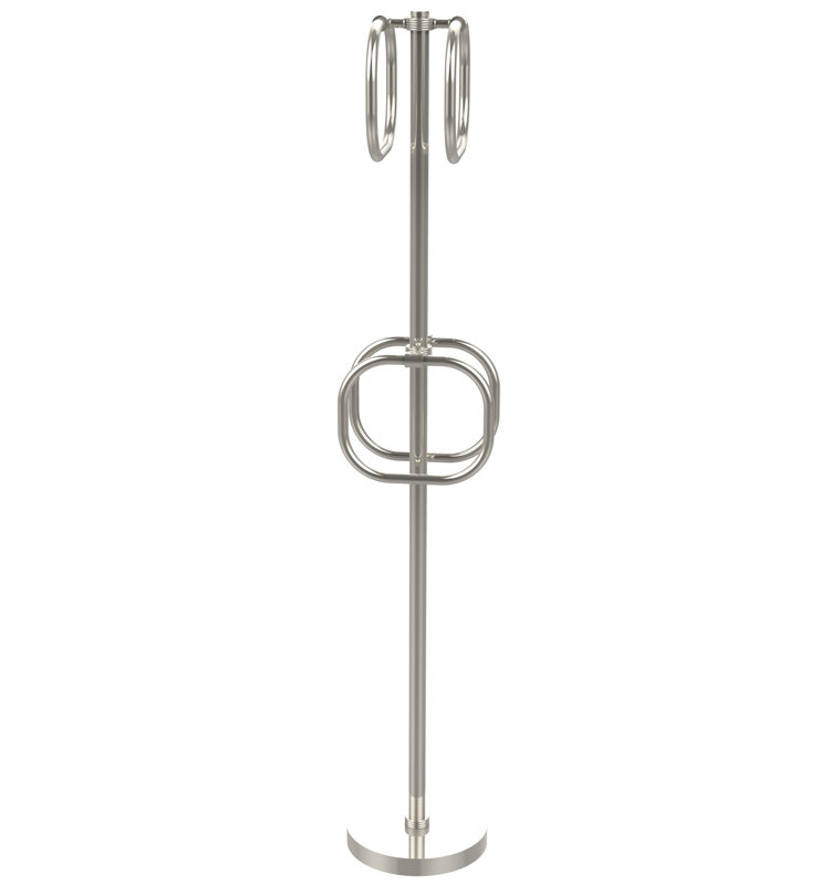Porte-serviettes sur pied 4 groovy integrated, Nickel poli