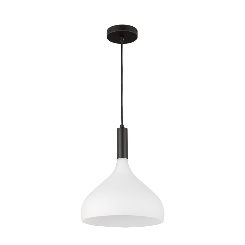 Luminaire suspendu 1 lumière Koujirou, Noir mat