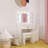 Vanity Desk with Lights, Vanity Set with Mirror,  for Bedroom, White