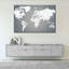 «Wooden World Map III», reproduction sur toile-1215646840