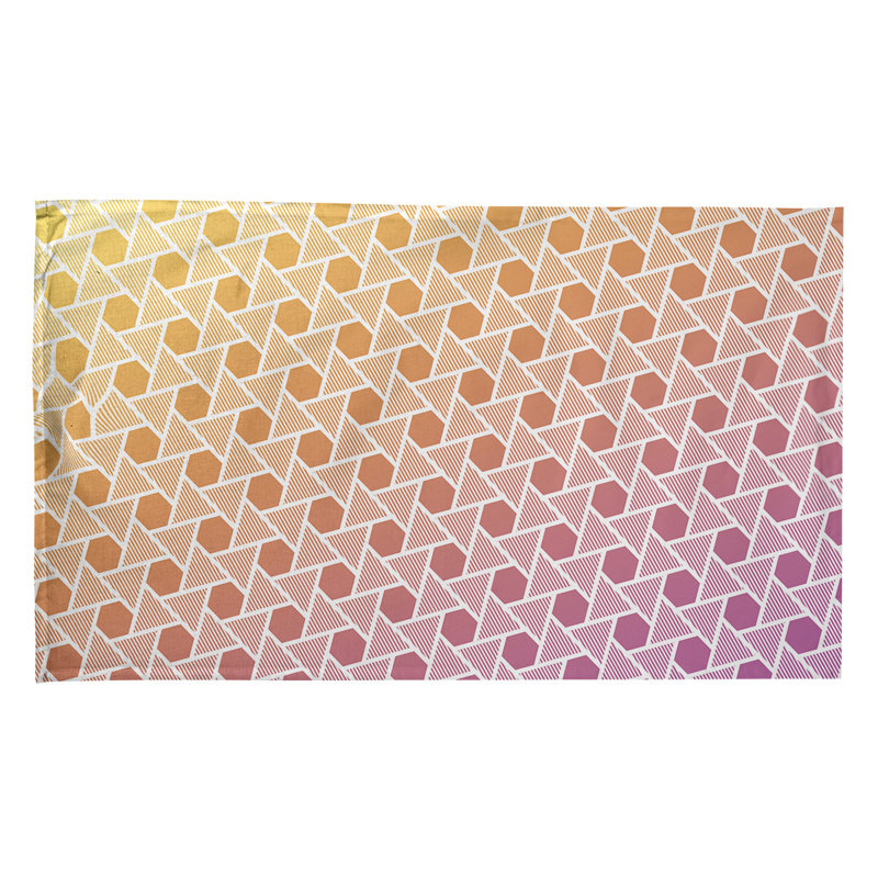 Tea Towel Kitchen Towel, Yellow/Purple, Polyester Twill