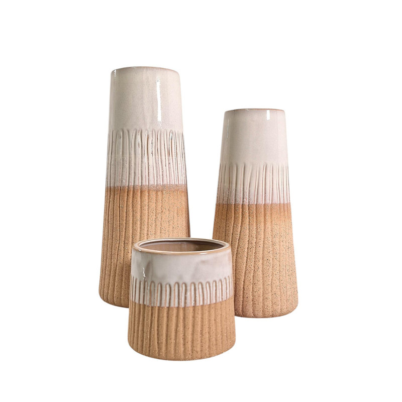 Dejenae Handmade Ceramic / Porcelain Decorative Urns & Jars, 33cm H  x 14cm W  x 14cm D