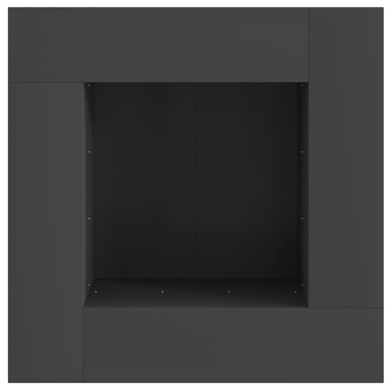 Outdoor Fire Pit, 40cm H x 80cm W x 80cm D, Black