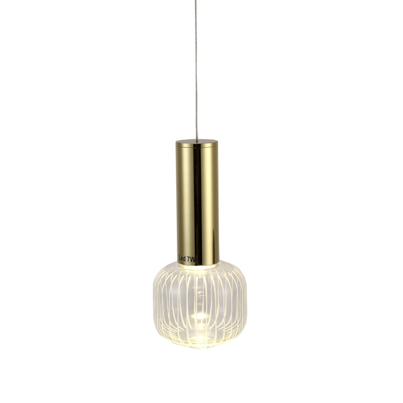 1 - Light Gold LED Single Pendant