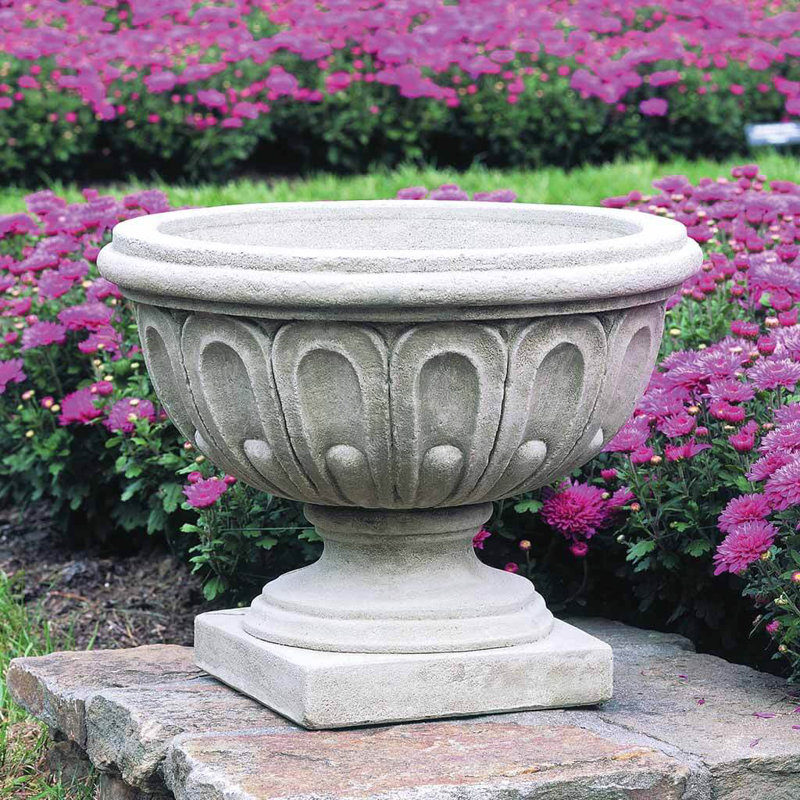 Longwood Handmade Urn Planter, Alpine Stone