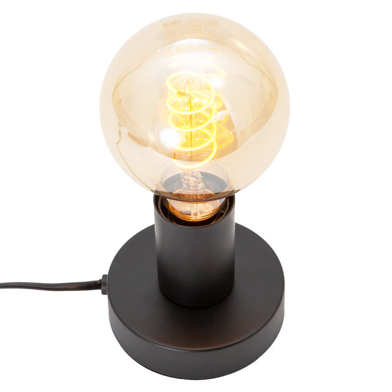 Metal Lamp Base Lamp, Black