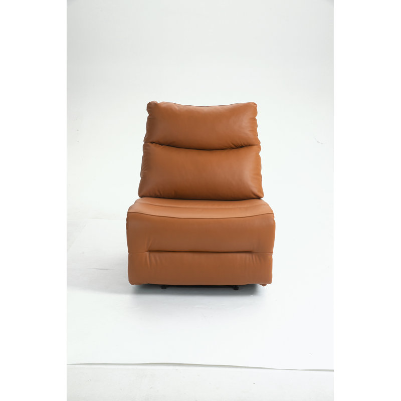 Fauteuil inclinable Zaiyah, Similicuir orange