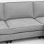 Canapé d'angle quatre places en tissu gris de 274 cm (107,8 po) avec revêtement respirant, ressorts ensachés, réglable, poches latérales sur les accoudoirs, structure en bois, siège confortable, accoudoirs pour la maison.