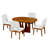Krutz Modern 5-Piece Extendable Round Dining Table Set with 16.2inch Removable Leaf-134293618