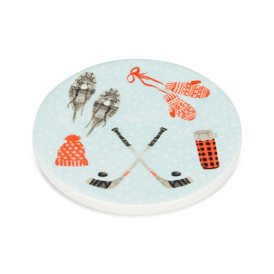 Sous-verres d'hiver à l'extérieur