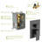 Wall Mounted Dual Shower Head - 12 Inch Square, Matte Black Finish With Heads Balanced