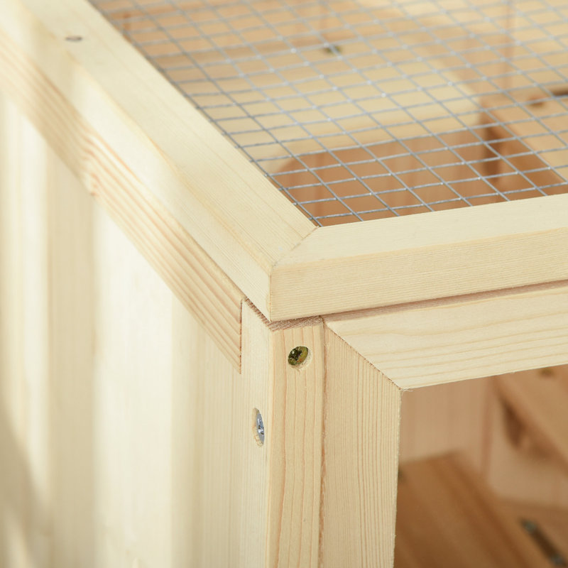 Cage pour petits animaux - Toit ventilé en bois massif et toit naturel 3 hamster