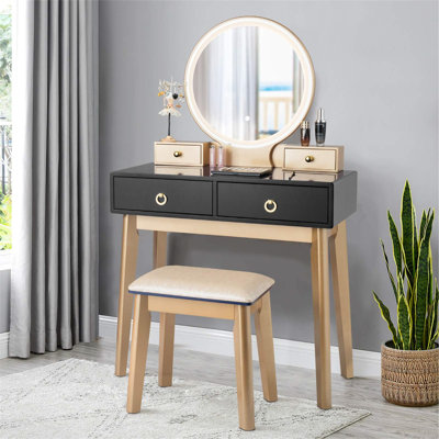 Subra Dressing Table with Mirror