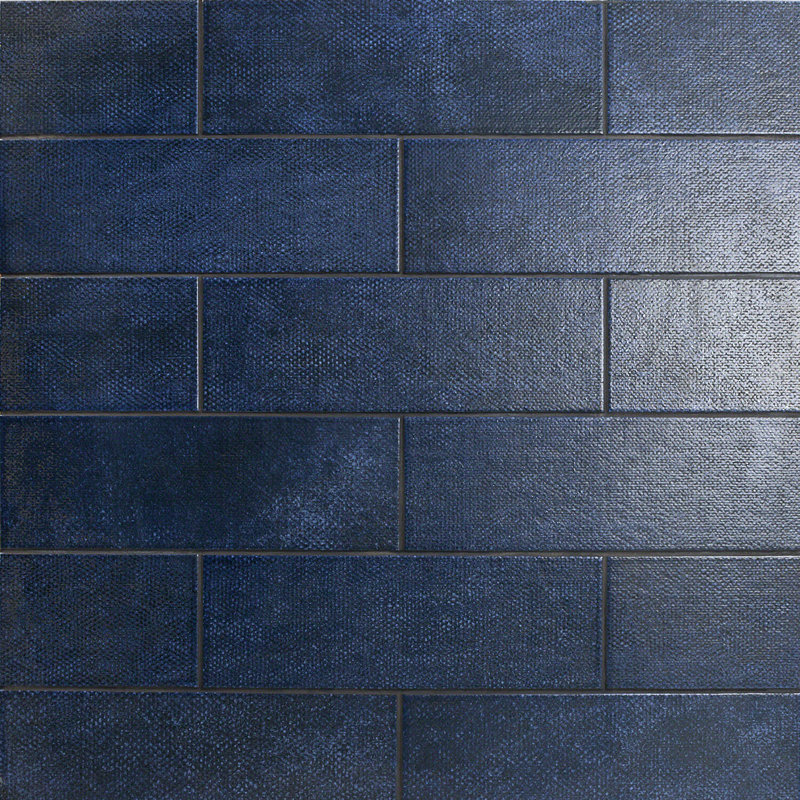 Turbine 4" x 12" Ceramic Fabric Look Subway Tile ( 10.97 sq. ft. / box ), Blue