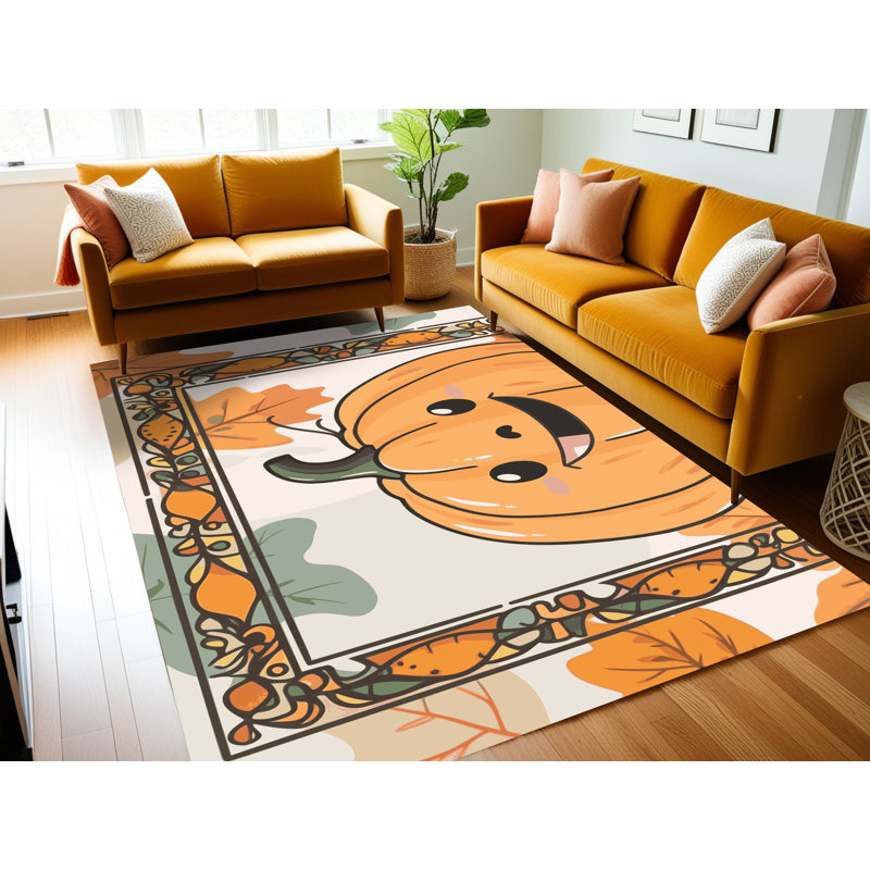 Tapis de Noël lavable The Holiday Aisle®, Rectangle 7 pi x 9 pi