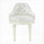 Fauteuil de chambre pivotant à 1 place en similicuir beige capitonné pour siège de meuble-lavabo de chambre-423318395