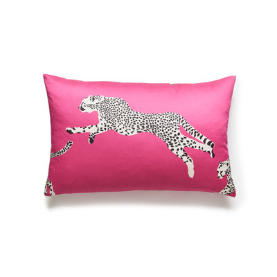 Leaping Cheetah Lumbar Pillow Cover & Insert