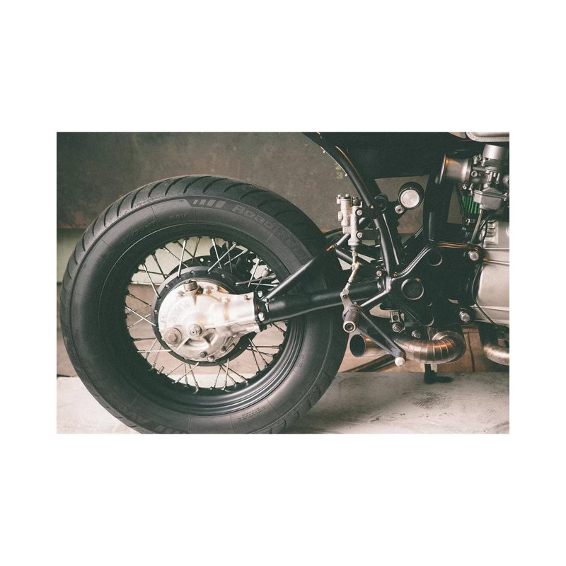 Motorcycle Back Tire - Print on Canvas, 30.48 cm H x 45.72 cm W, Wrapped Canvas