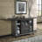 Naheil Flip-Top 2-drawer Extendable Solidwood Server