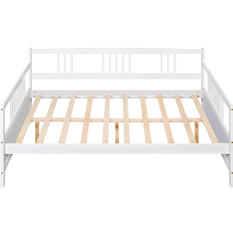 Full Size Daybed With Support Legs, White, Firm And , For Bedroom & Living Room, Extra Storage Option White Stable Construction, Ideal For Included