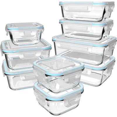 18-piece Glass Food Storage Containers Set