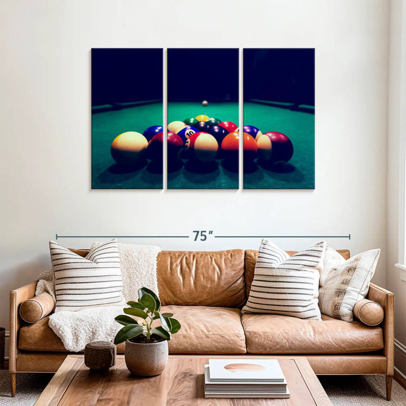 Boules de billard Senne, H 36 po x l 57 po