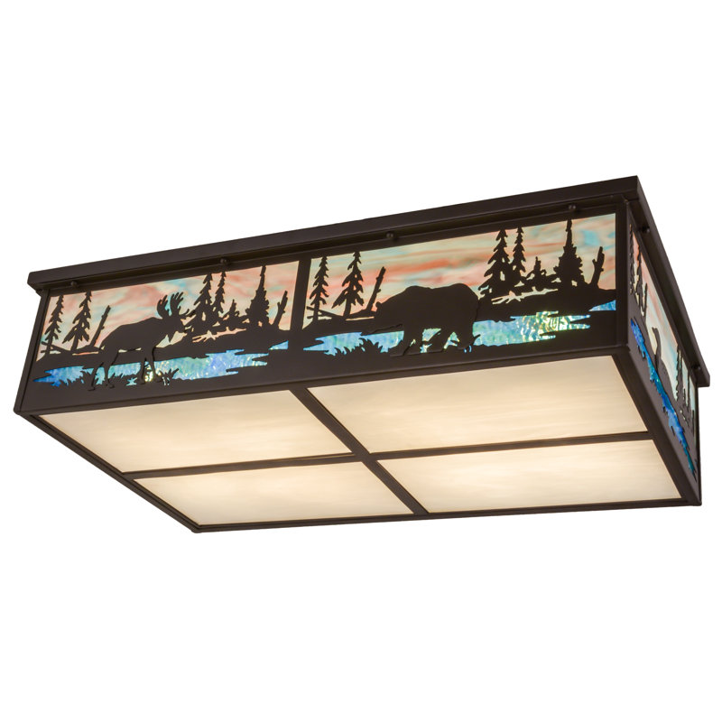Rustic Lodge 8 - Light Flush Mount
