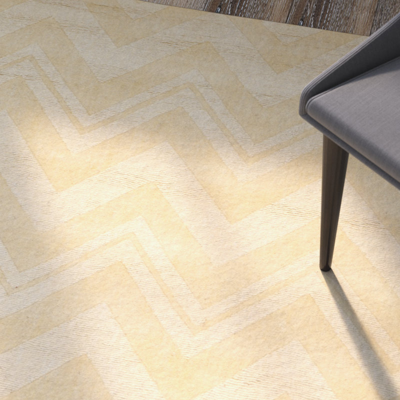 Scanlan Hand Loomed Wool Chevron Rug, Rectangle 7'6" x 9'6"