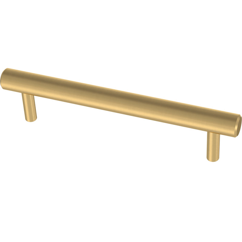 5.3125" Center to Center Bar Pull, Brushed Brass, 5.3125"