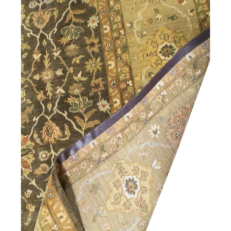 Wool Oriental Area Rug in Gold