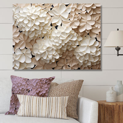 «Vintage Minimalisme Hydrangea II - Hydrangea», reproduction sur toile encadrée