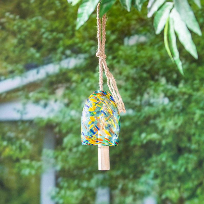 Carillon en forme de cloche en verre 7 po