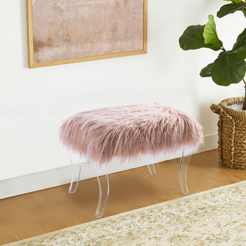 Banc rembourré Bryanna, Rose
