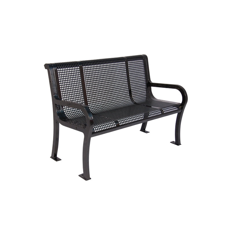 Banc de jardin en acier Windemere, 6', Noir