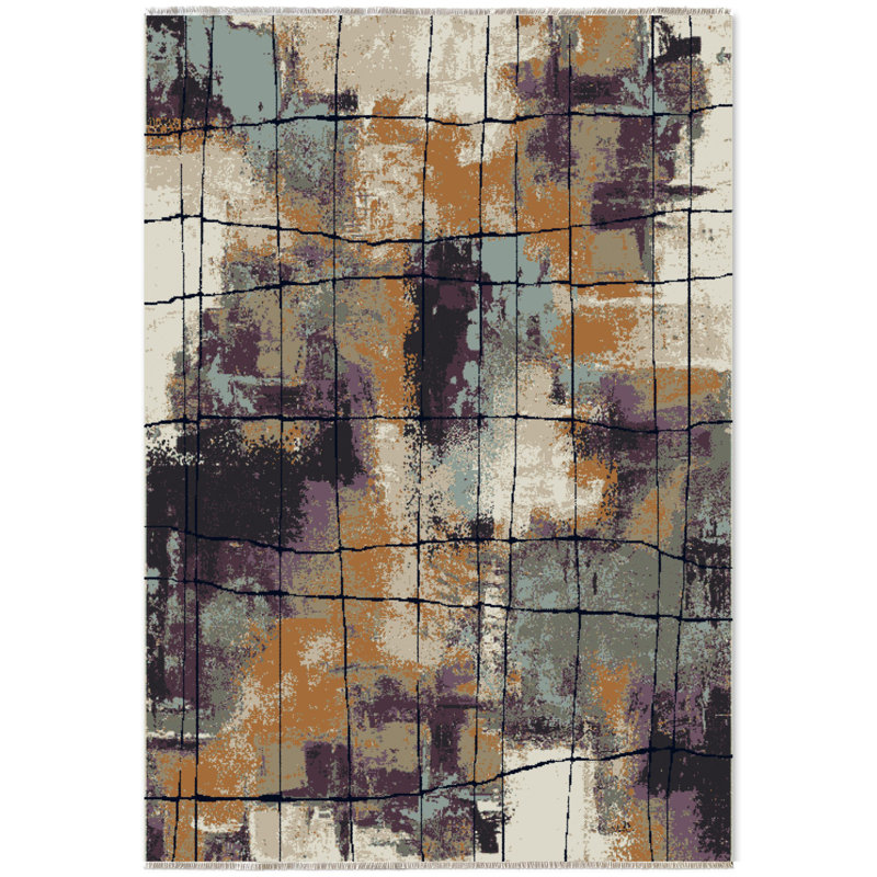 Tapis Behéshta avec envers antidérapant, Tapis de couloir 3 pi 4 po x 13 pi 2 po