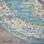 Tapis oriental bleu clair / ivoire Abbate-1357480738