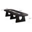 Table de conférence 110,24 "en pin noir avec douille de rail électrique intégrée-895207277-895207275