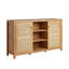 Buffet transitionnel 58 "à 2 portes avec panneaux en rotin