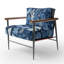 Brilon - Chaise rembourrée avec accoudoirs abstraits Botanicals-107748921