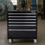 Tool Chest, 6 Drawers Rolling Tool Cabinet, Lockable Wheels, Ball Bearing Sliders, Black Powder Coating, Metal Tool Storage Cart, Suitable For Garage, Warehouse, Workshop