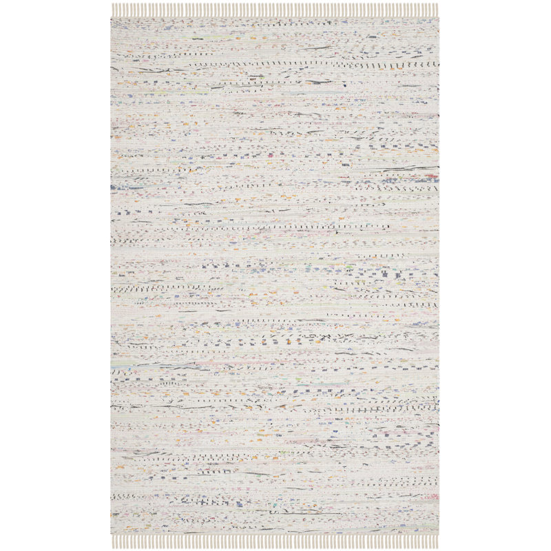 Dull Cotton Hand Woven Area Rug, Rectangle 122 x 183 cm