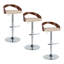 Tabourets de bar réglables Laurenzio avec repose-pieds en T arrondi (ensemble de 3)-104980000-104980005